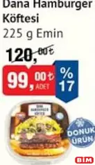 EMİN DANA HAMBURGER KÖFTESİ 225 G